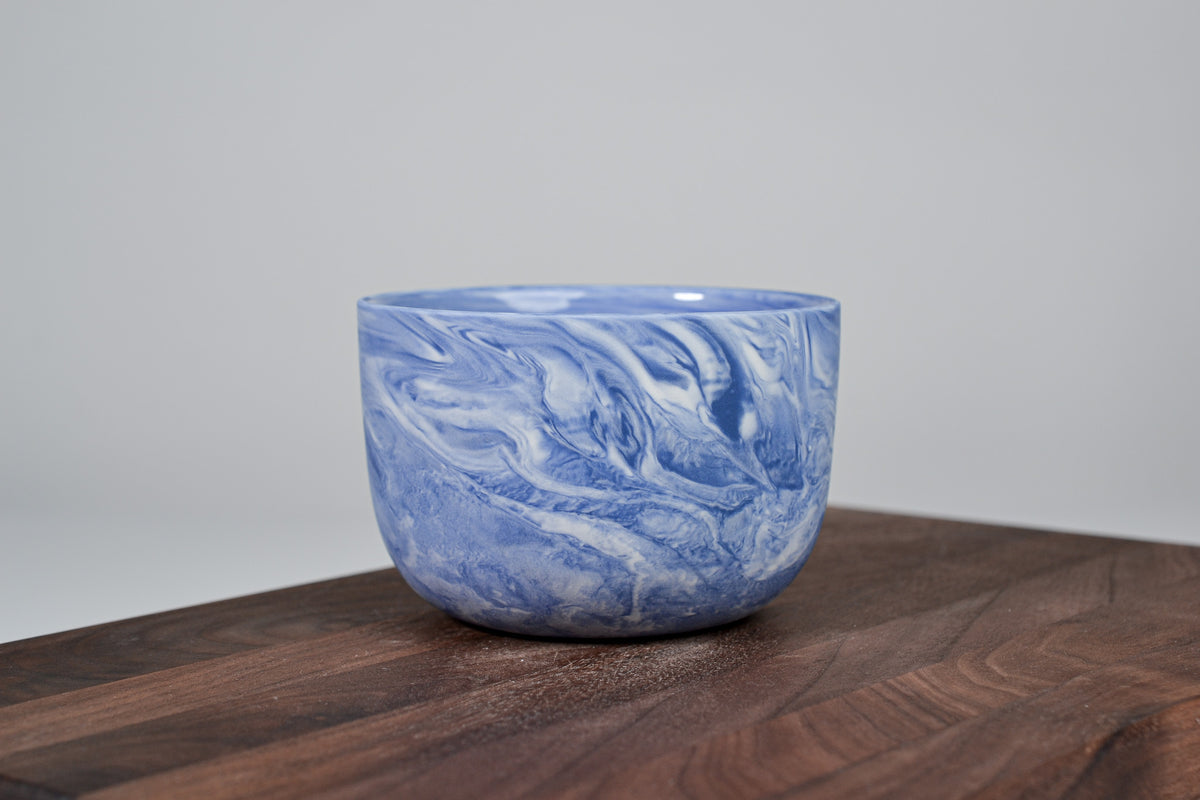 Kávový hrnek z porcelánu - Flow - 280 ml - modrý porcelán