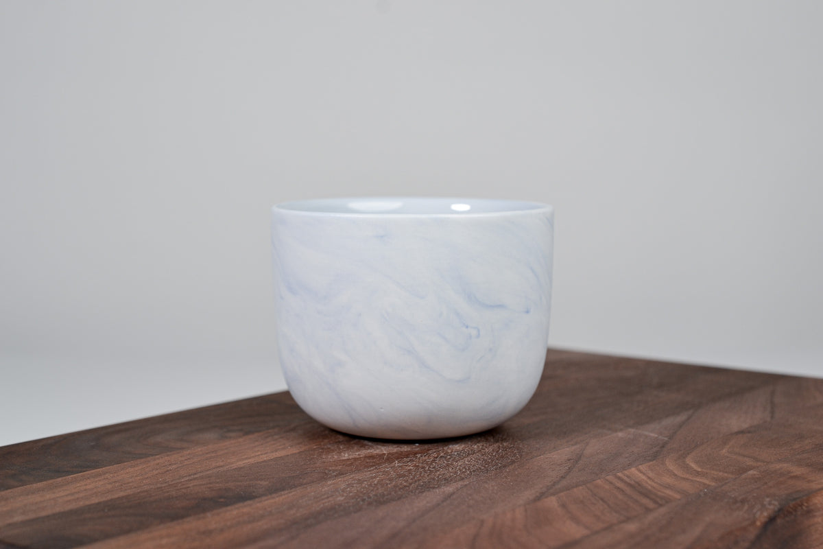 Kávový hrnek z porcelánu - Flow - modrý - 200 ml