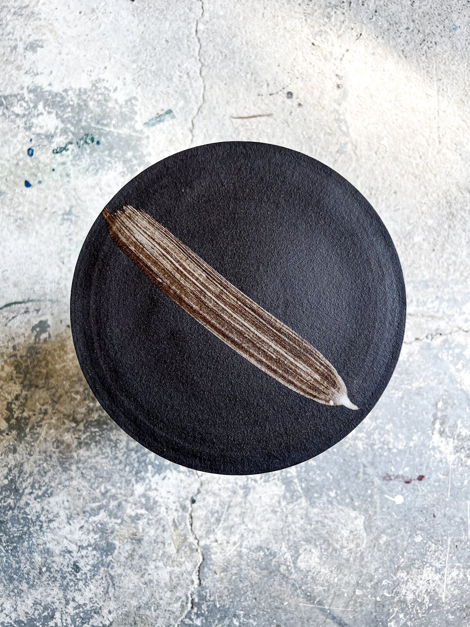 Servírovací talíř, plochý s bílou linkou