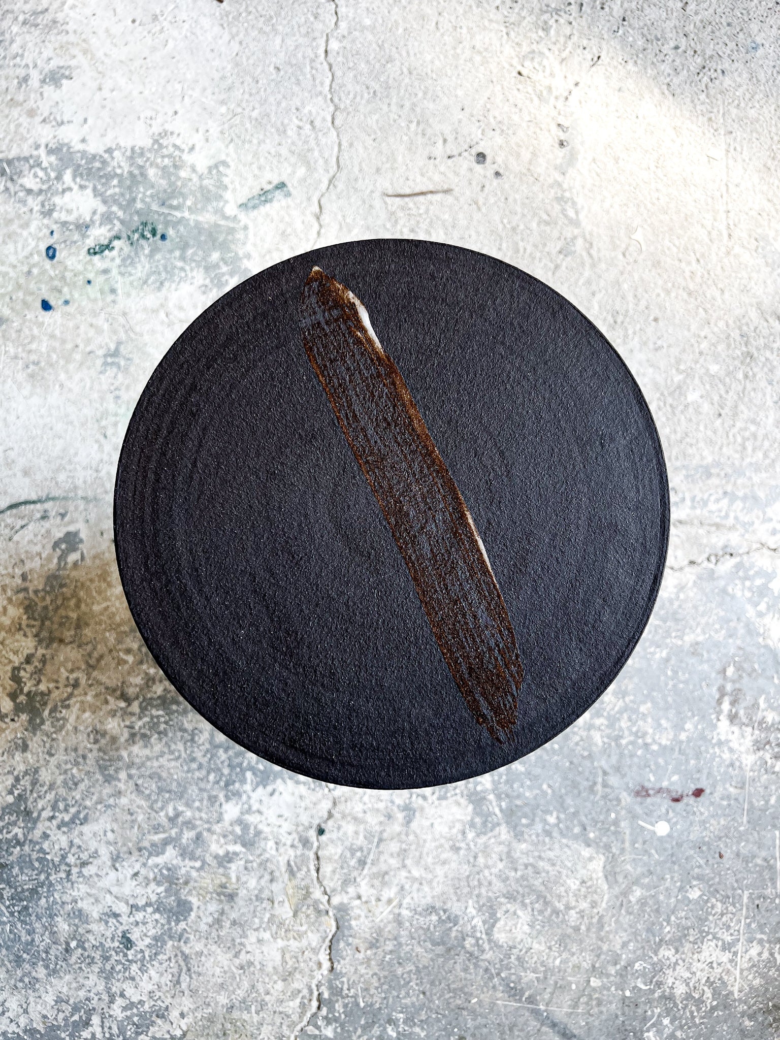 Servírovací talíř, plochý s bílou linkou