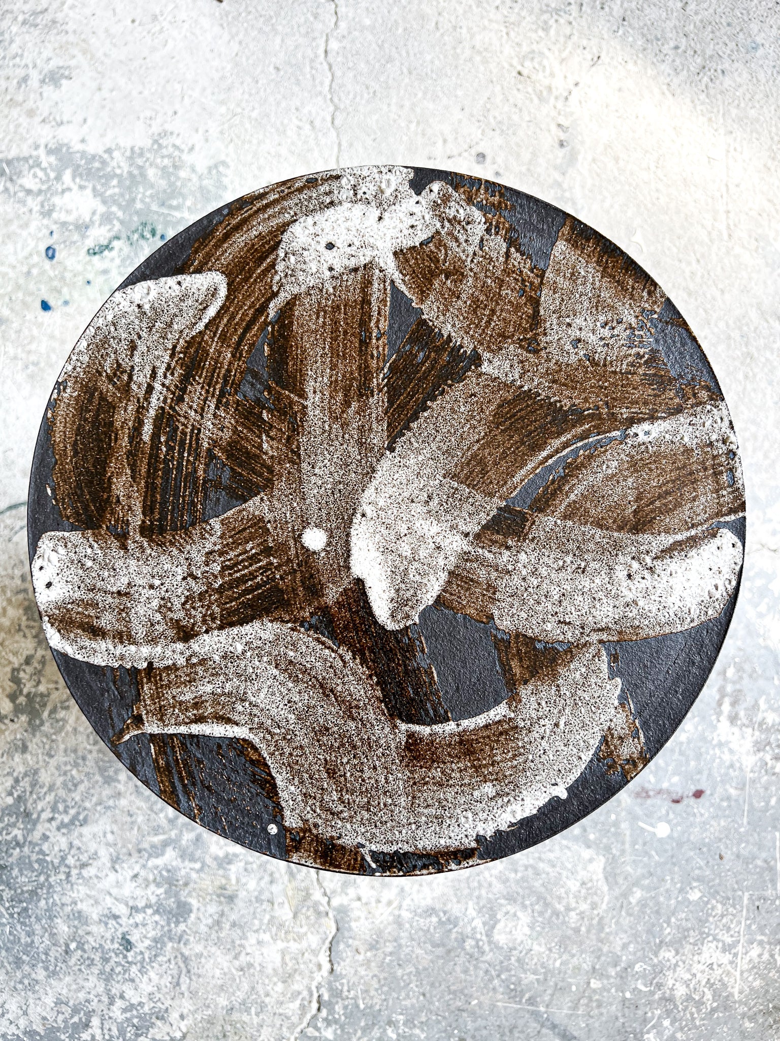 Servírovací talíř, plochý s bílou linkou