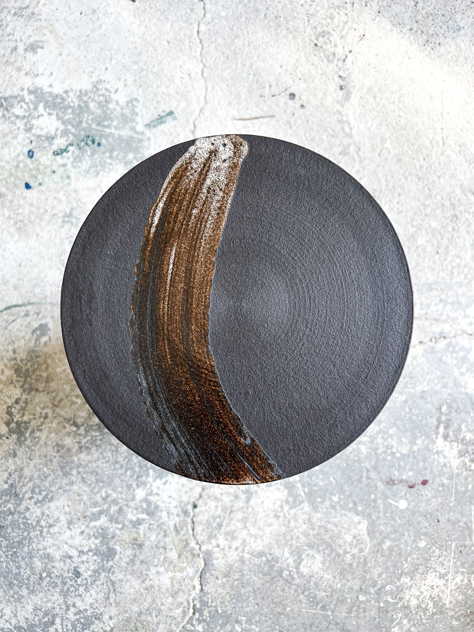 Servírovací talíř, plochý s bílou linkou