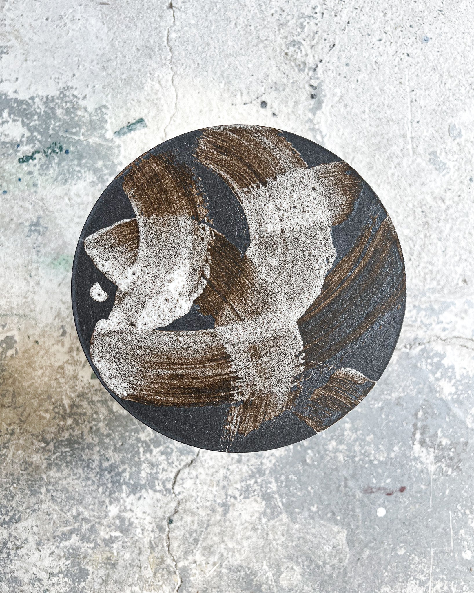 Servírovací talíř, plochý s bílou linkou