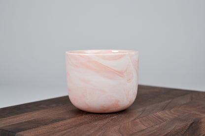 Kávový hrnek z porcelánu - Flow - růžový - 200 ml - matná verze