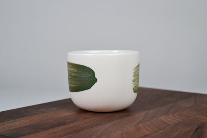 Moss Green Line – Simple Coffee Mug – 200 ml