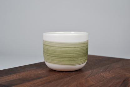 Moss Green Line – Simple Coffee Mug – 200 ml