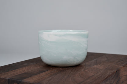 Kávový hrnek z porcelánu - Flow - 280 ml - tyrkysový porcelán - lesklá verze
