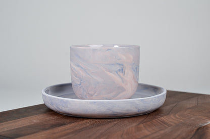 Porcelain saucer - Flow - Dawn