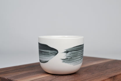 Černá linka - Jednoduchý kávový hrnek - 200 ml