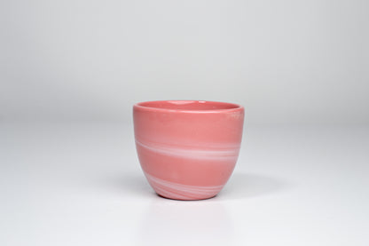 Smoke cup, tango pink&white - 125ml