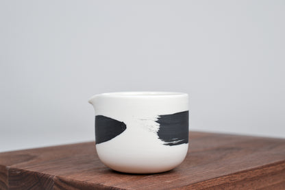 Simple milk jug, black line, 75 ml