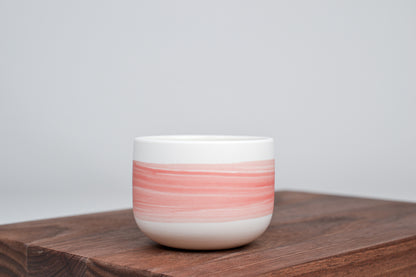 Třešnová růžová linka - Jednoduchý kávový hrnek - 130ml