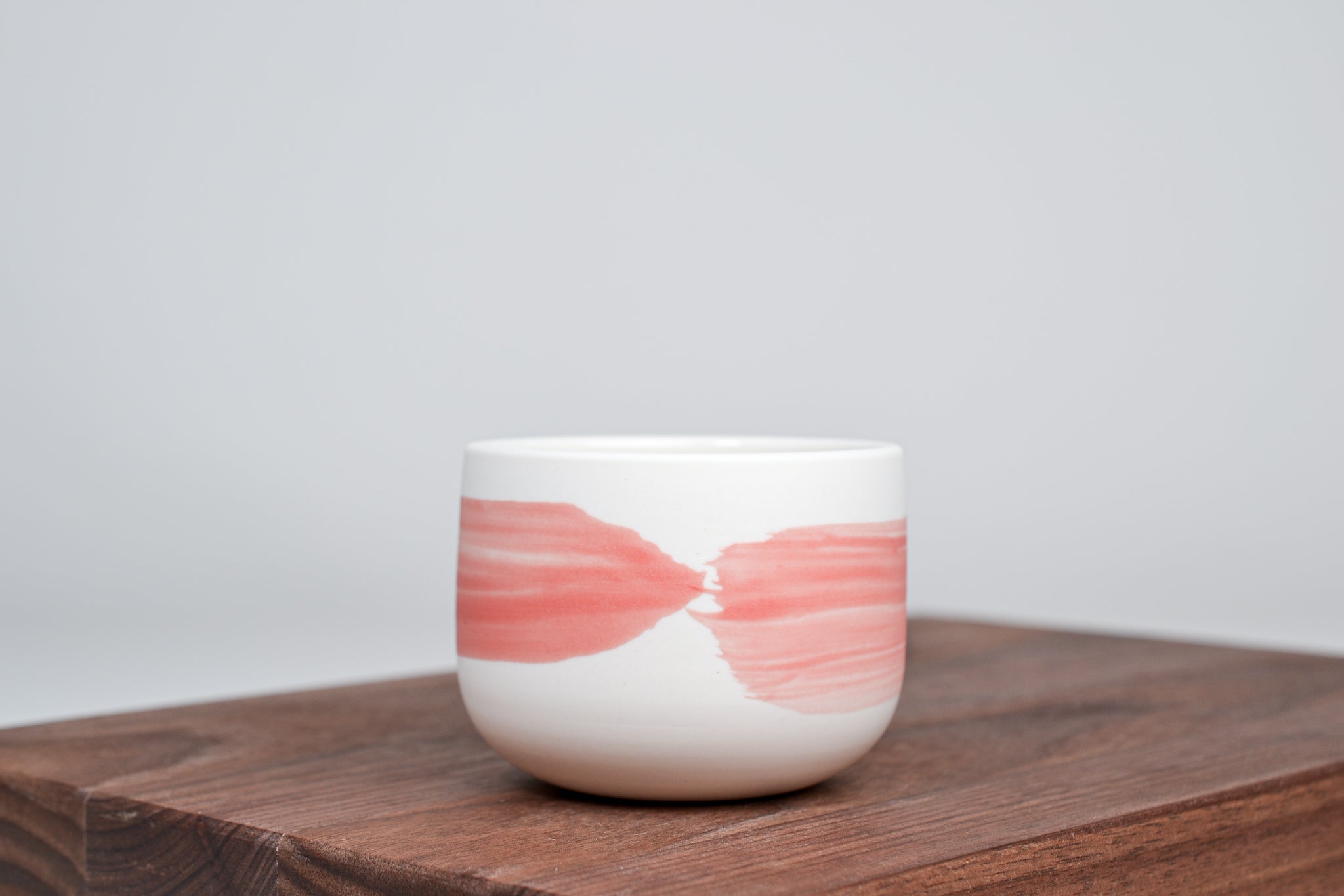 Třešnová růžová linka - Jednoduchý kávový hrnek - 130ml