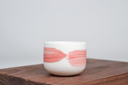 Třešnová růžová linka - Jednoduchý kávový hrnek - 130ml