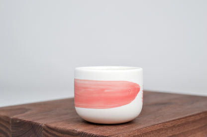 Třešňově růžová linka - Jednoduchý šálek na kávu - 100 ml