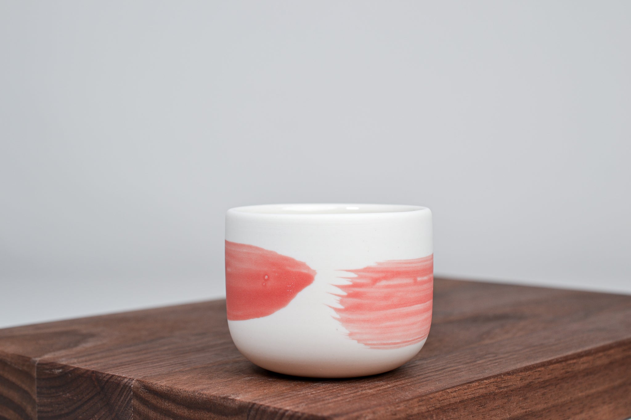 Třešňově růžová linka - Jednoduchý šálek na kávu - 100 ml