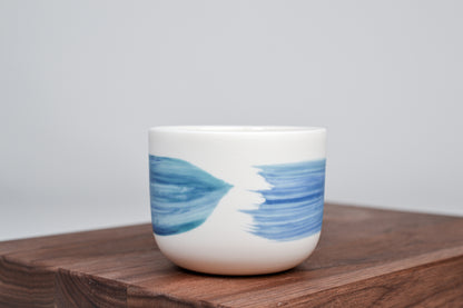 Modrozelená linka - kávový hrnek - 200 ml