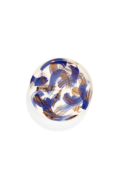 Porcelánový talíř s kobaltem a zlatem