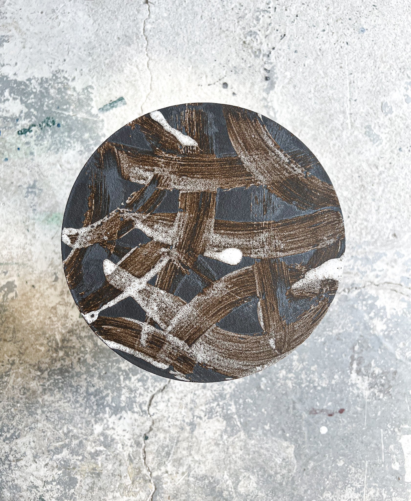 Servírovací talíř, plochý s bílou linkou