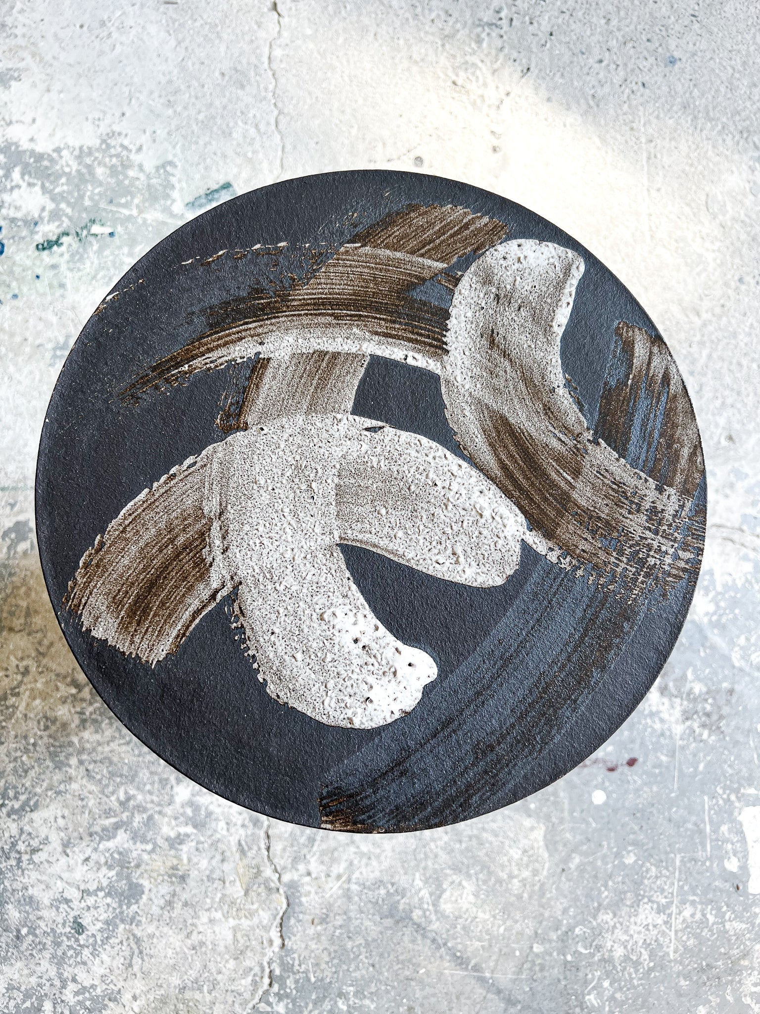 Servírovací talíř, plochý s bílou linkou